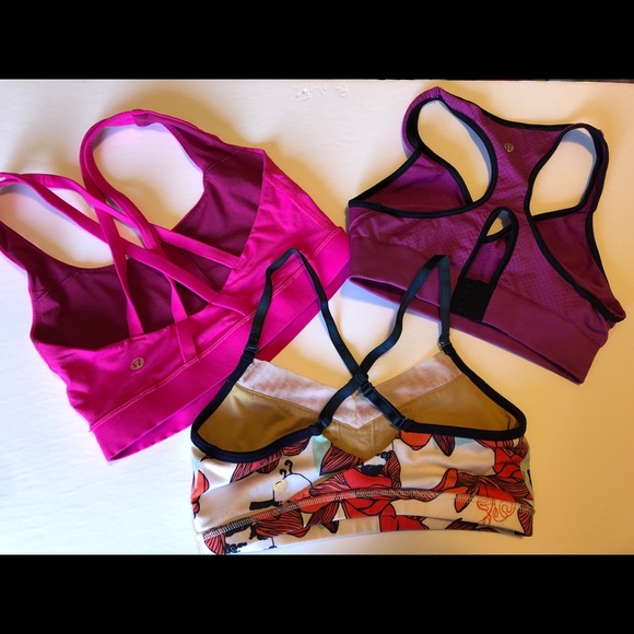 Lot of 3 LULULEMON workout bras Size 2-4 GUC - Picture 2 of 3